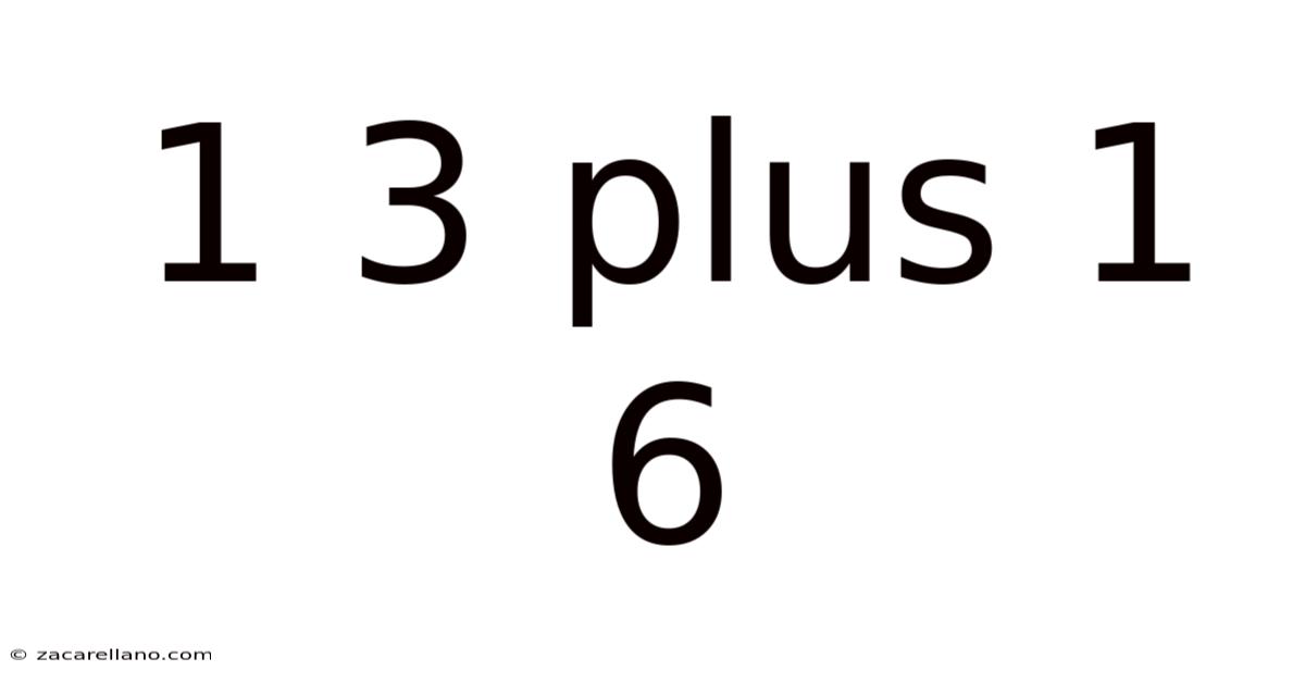 1 3 Plus 1 6