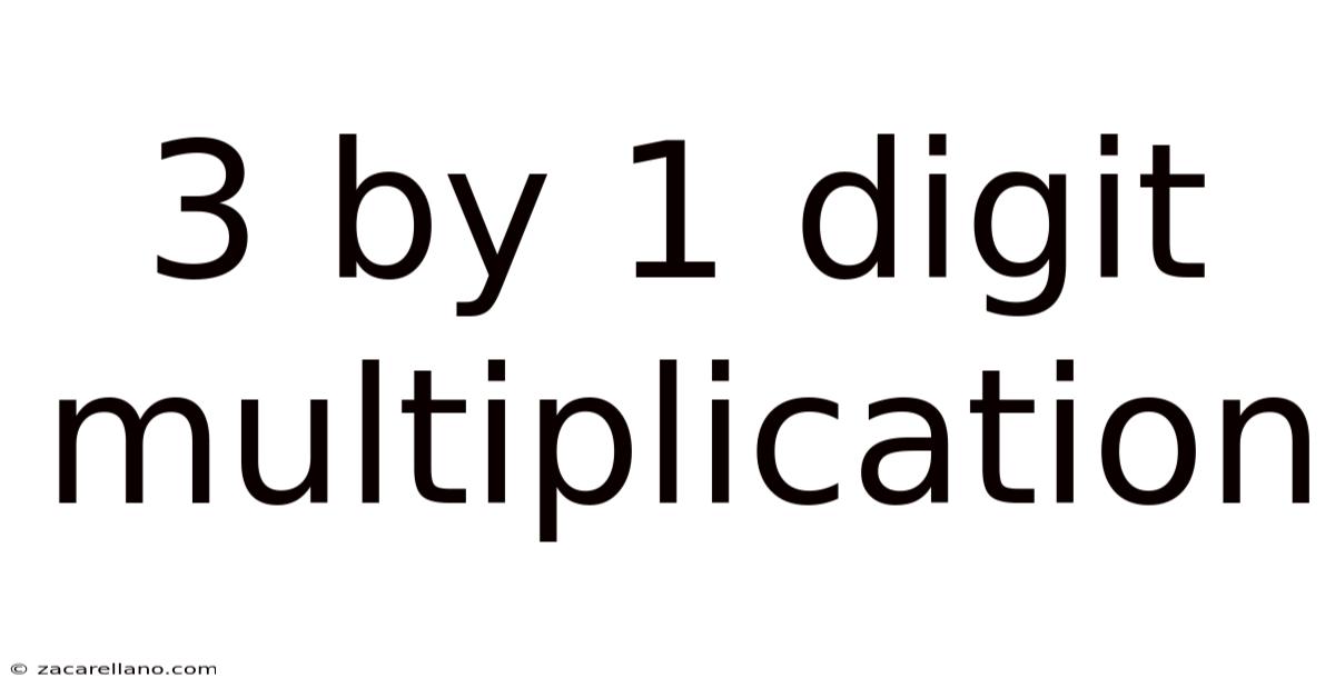 3 By 1 Digit Multiplication