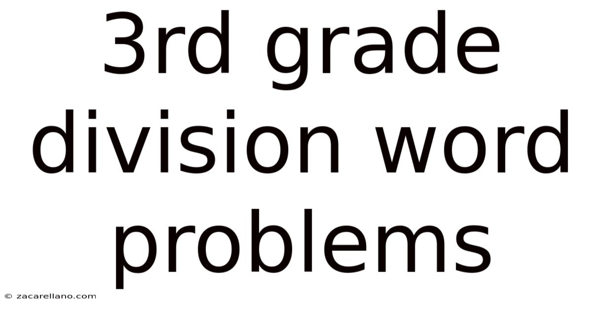 3rd Grade Division Word Problems