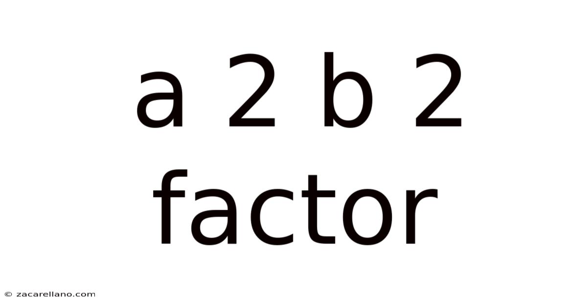 A 2 B 2 Factor