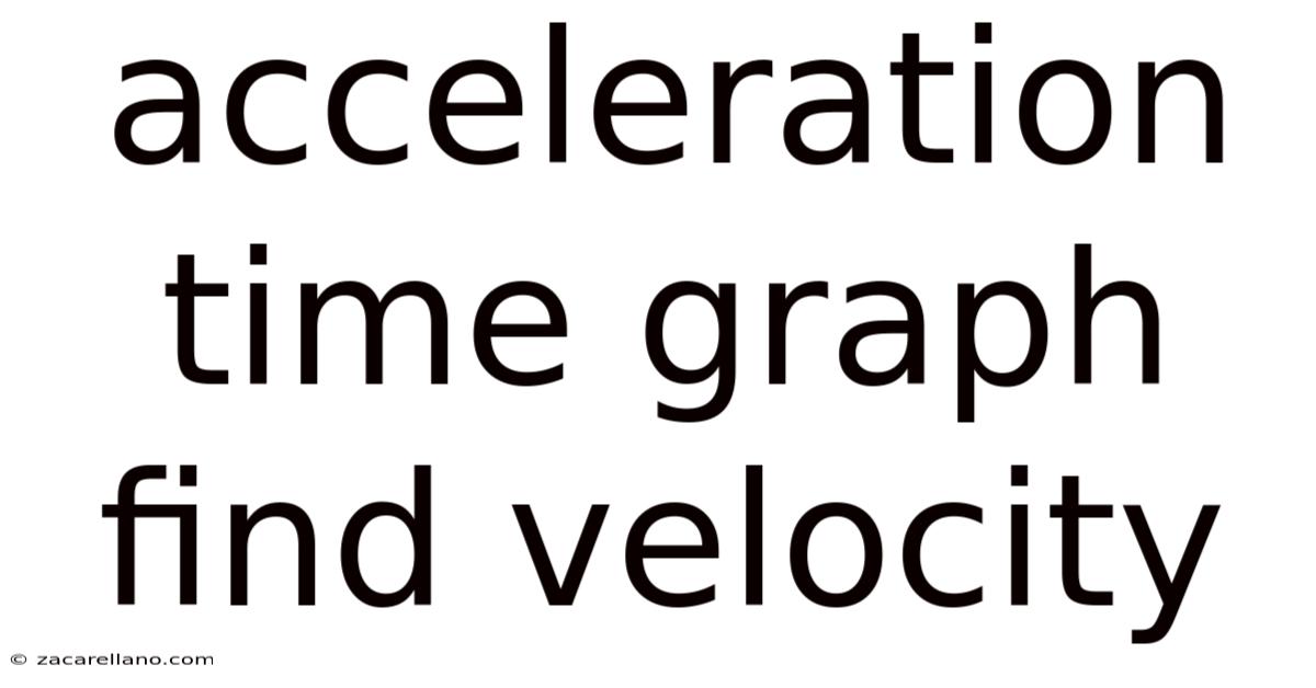 Acceleration Time Graph Find Velocity