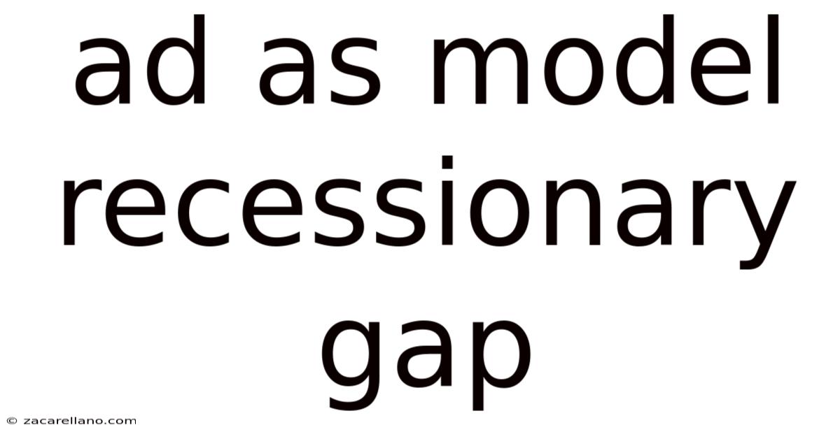 Ad As Model Recessionary Gap