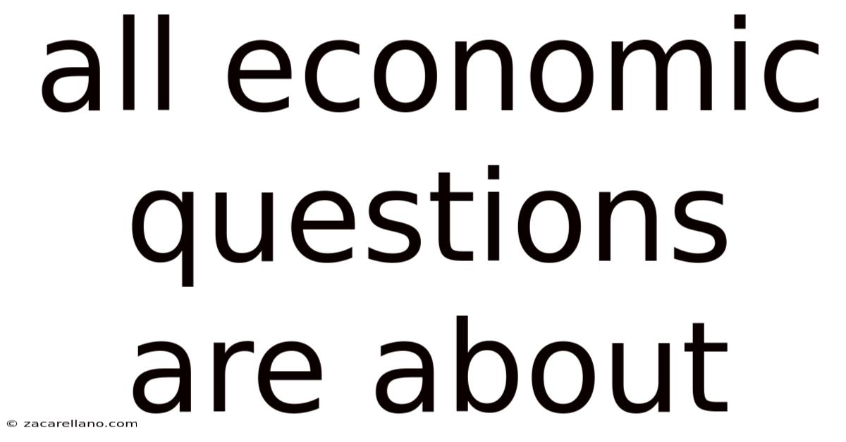 All Economic Questions Are About