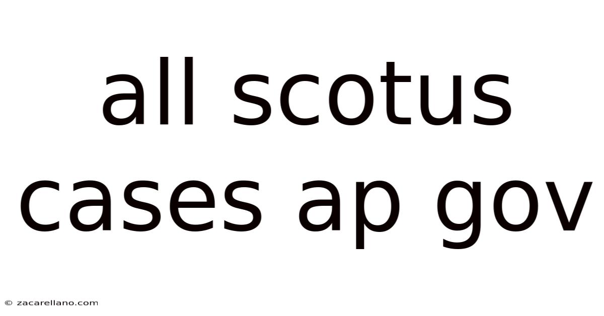 All Scotus Cases Ap Gov