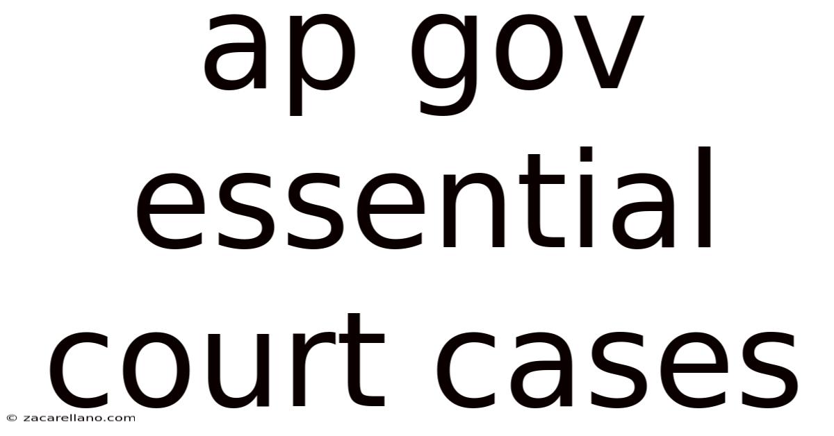 Ap Gov Essential Court Cases