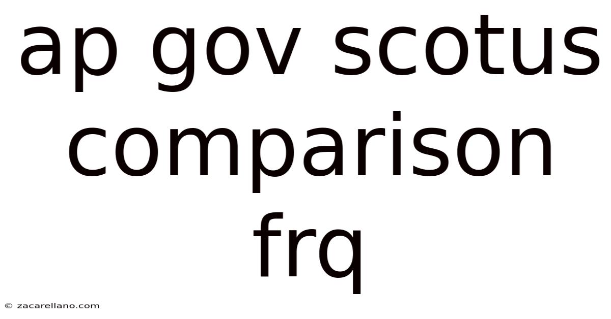 Ap Gov Scotus Comparison Frq