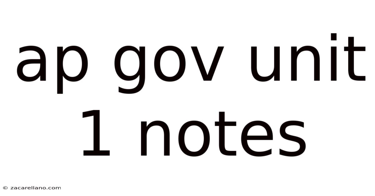 Ap Gov Unit 1 Notes