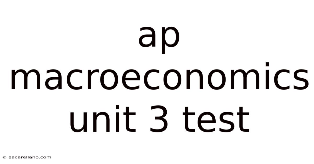 Ap Macroeconomics Unit 3 Test