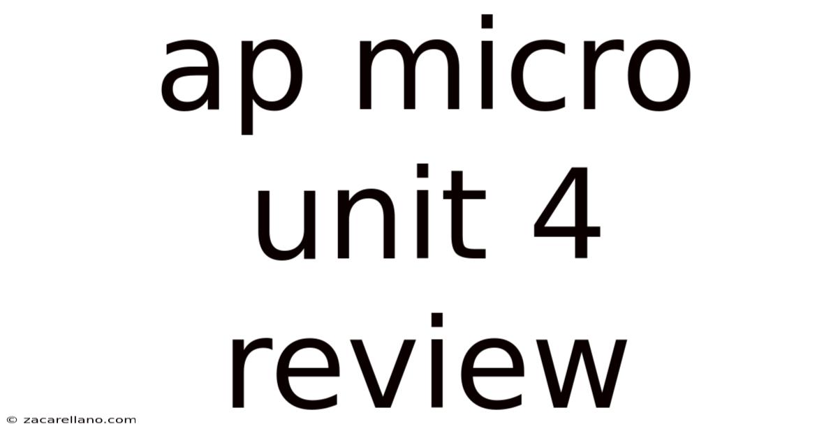 Ap Micro Unit 4 Review