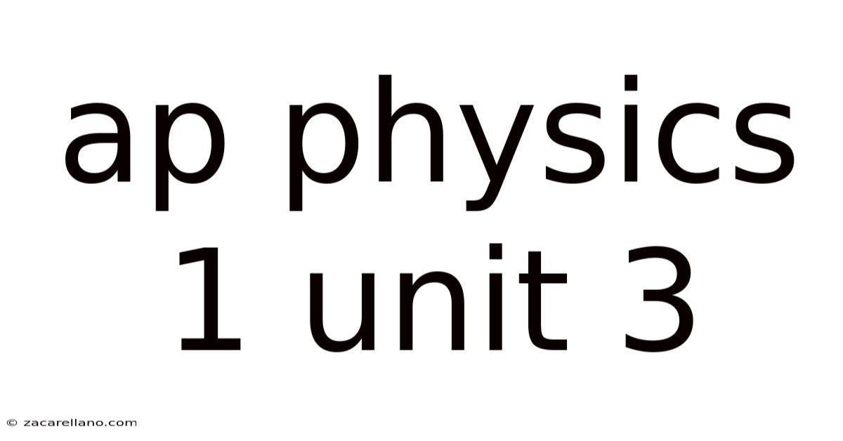 Ap Physics 1 Unit 3