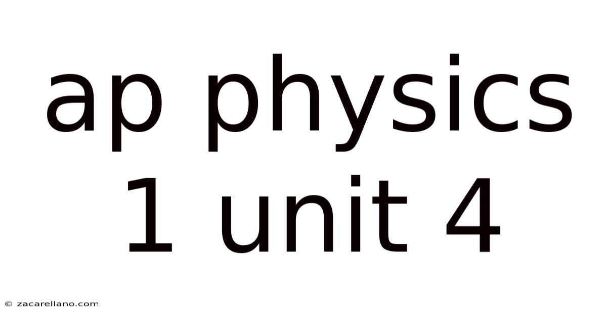 Ap Physics 1 Unit 4