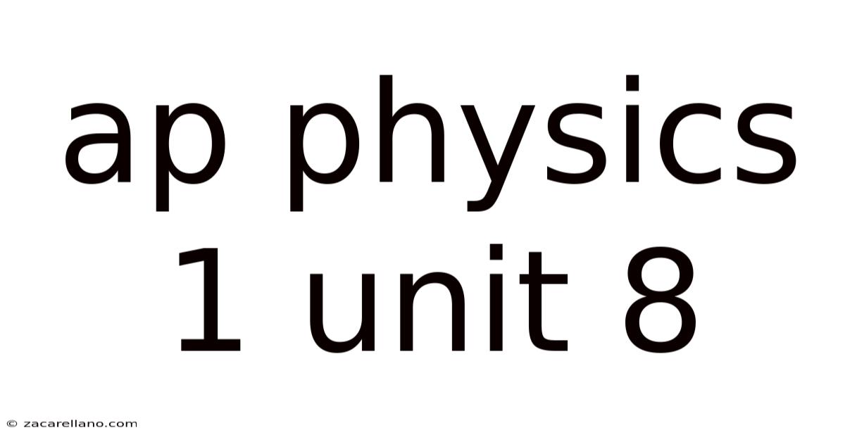 Ap Physics 1 Unit 8