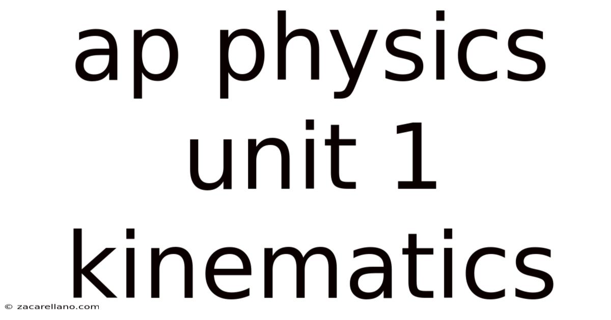 Ap Physics Unit 1 Kinematics