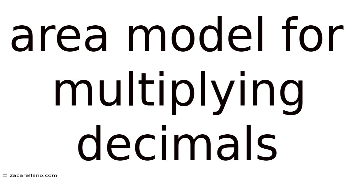 Area Model For Multiplying Decimals