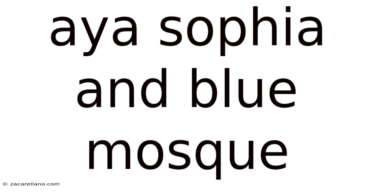 Aya Sophia And Blue Mosque