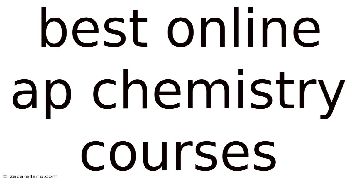 Best Online Ap Chemistry Courses