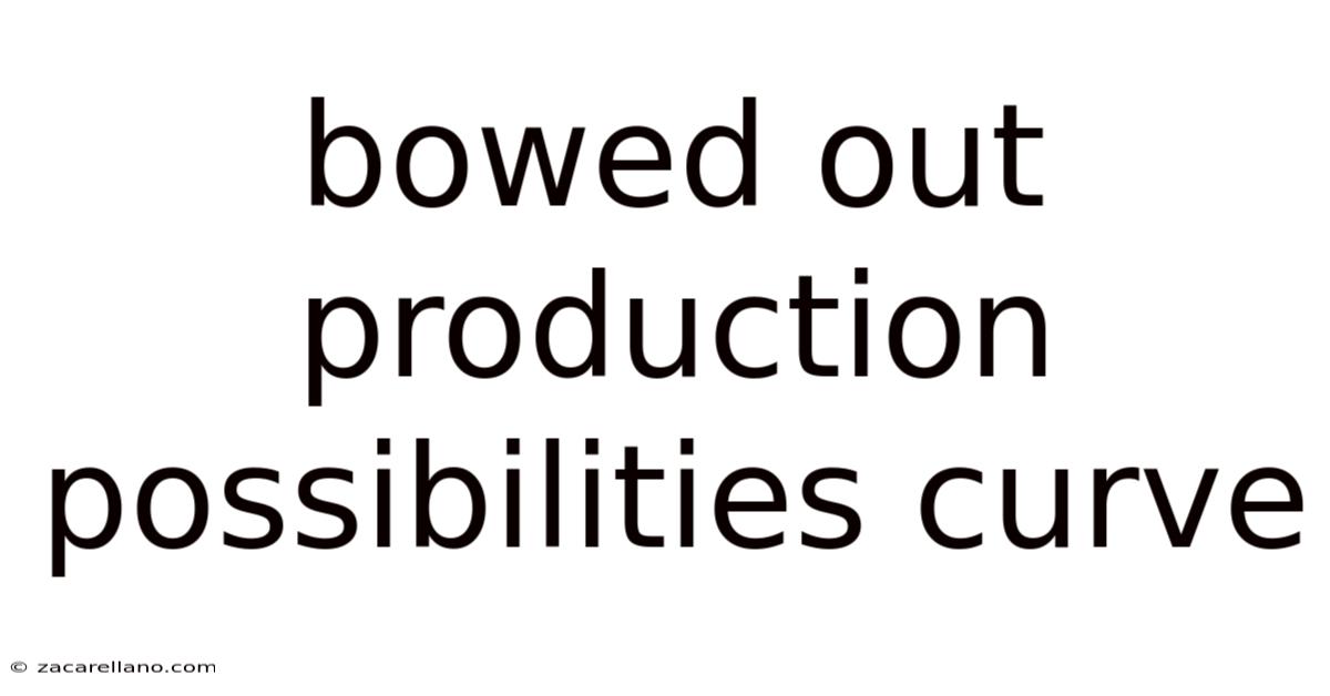 Bowed Out Production Possibilities Curve