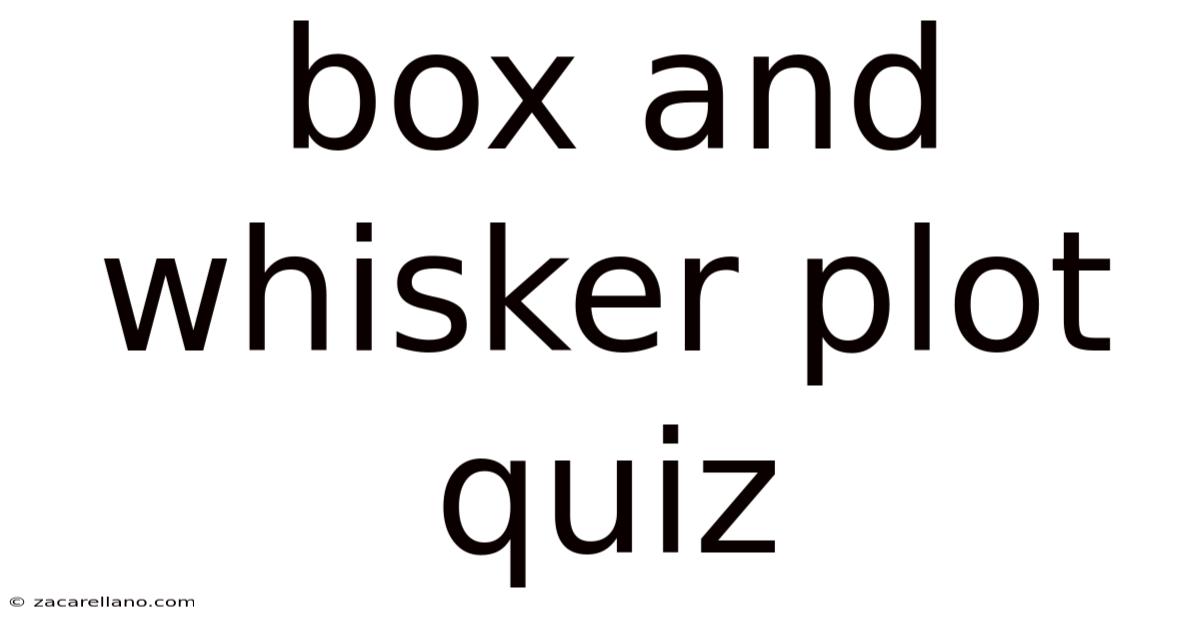 Box And Whisker Plot Quiz
