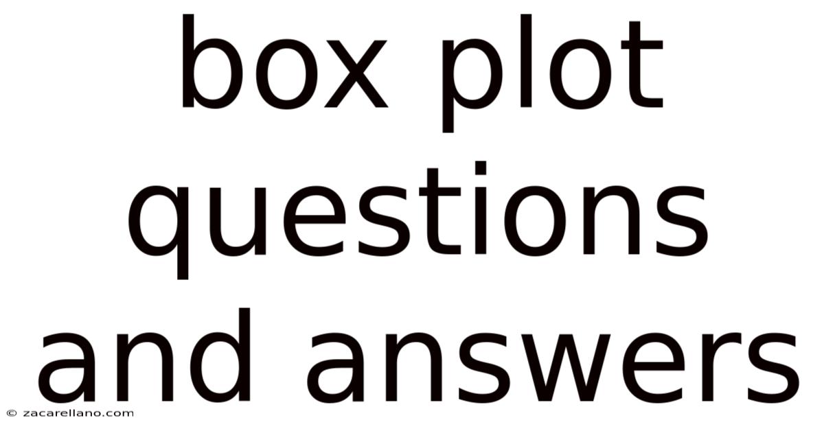 Box Plot Questions And Answers