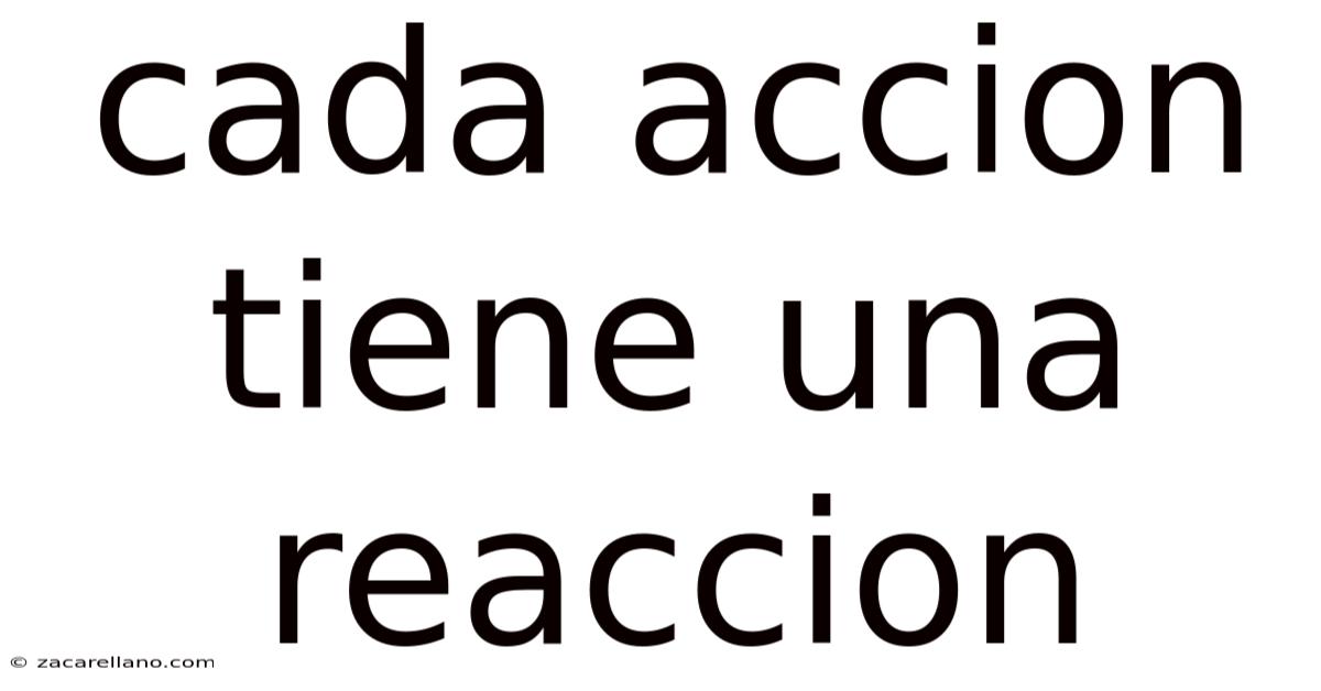 Cada Accion Tiene Una Reaccion