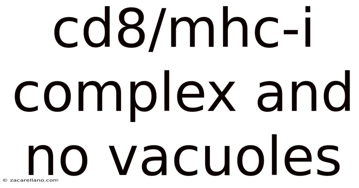 Cd8/mhc-i Complex And No Vacuoles