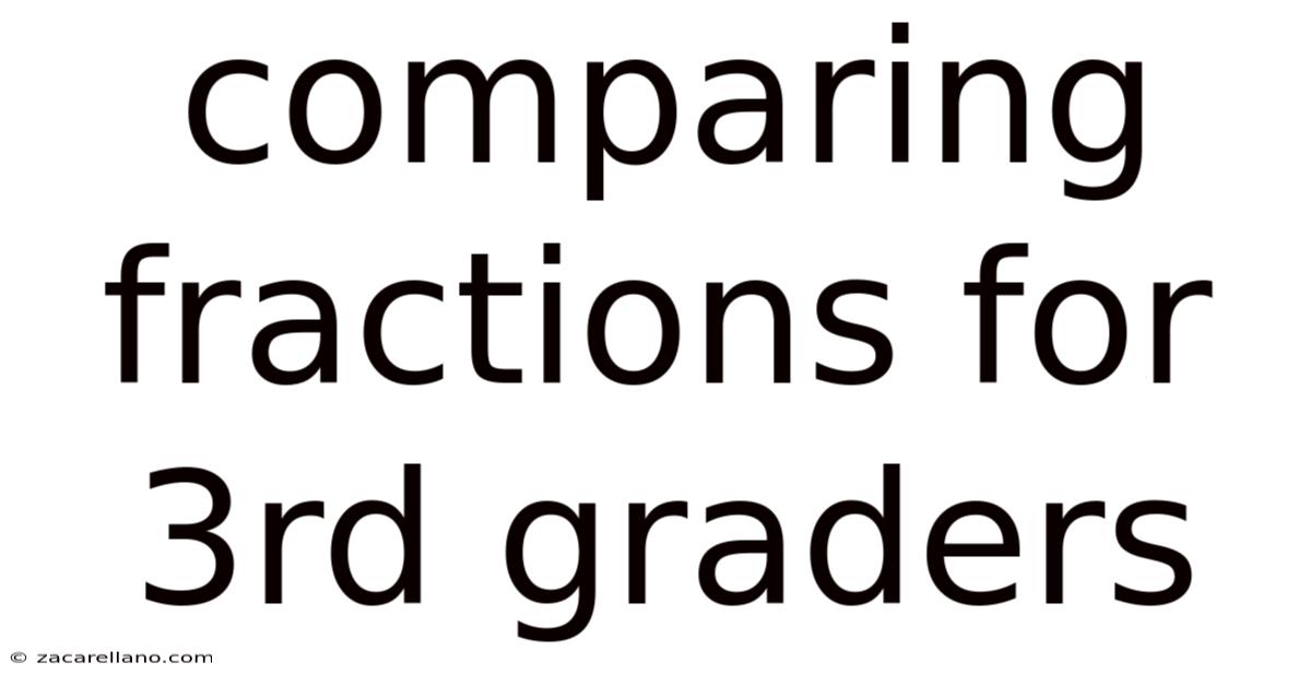 Comparing Fractions For 3rd Graders