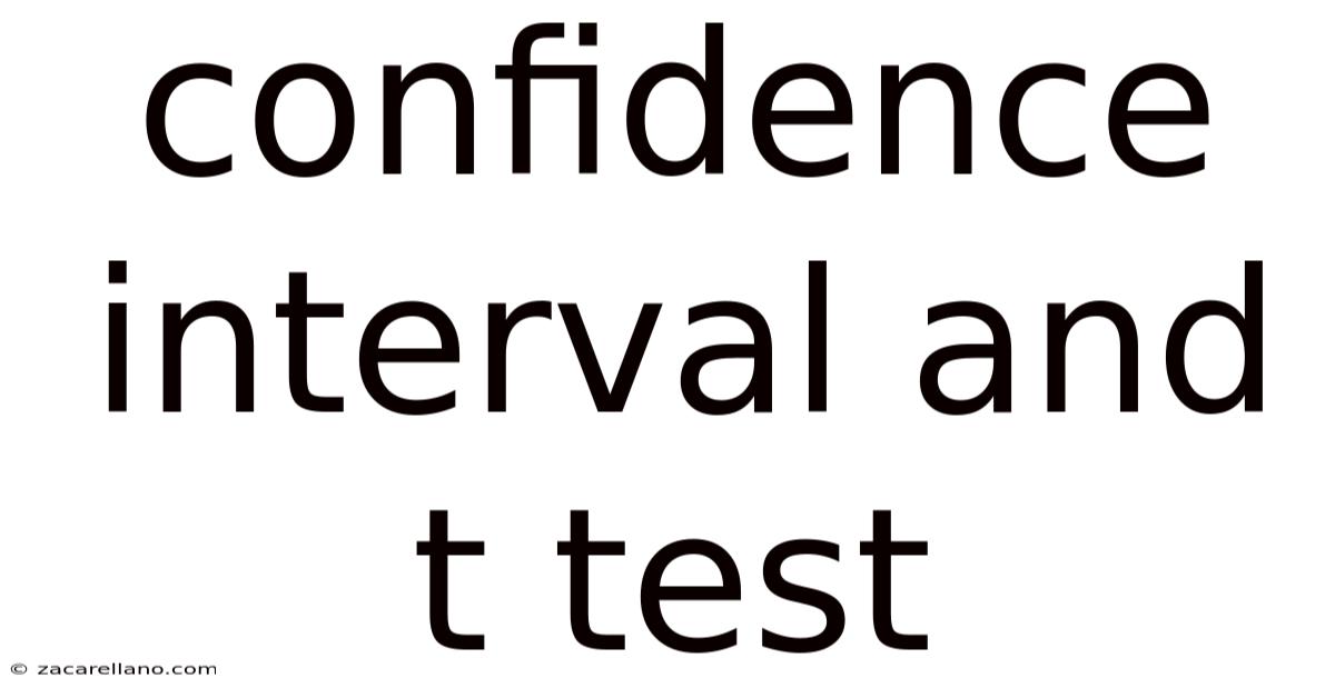 Confidence Interval And T Test