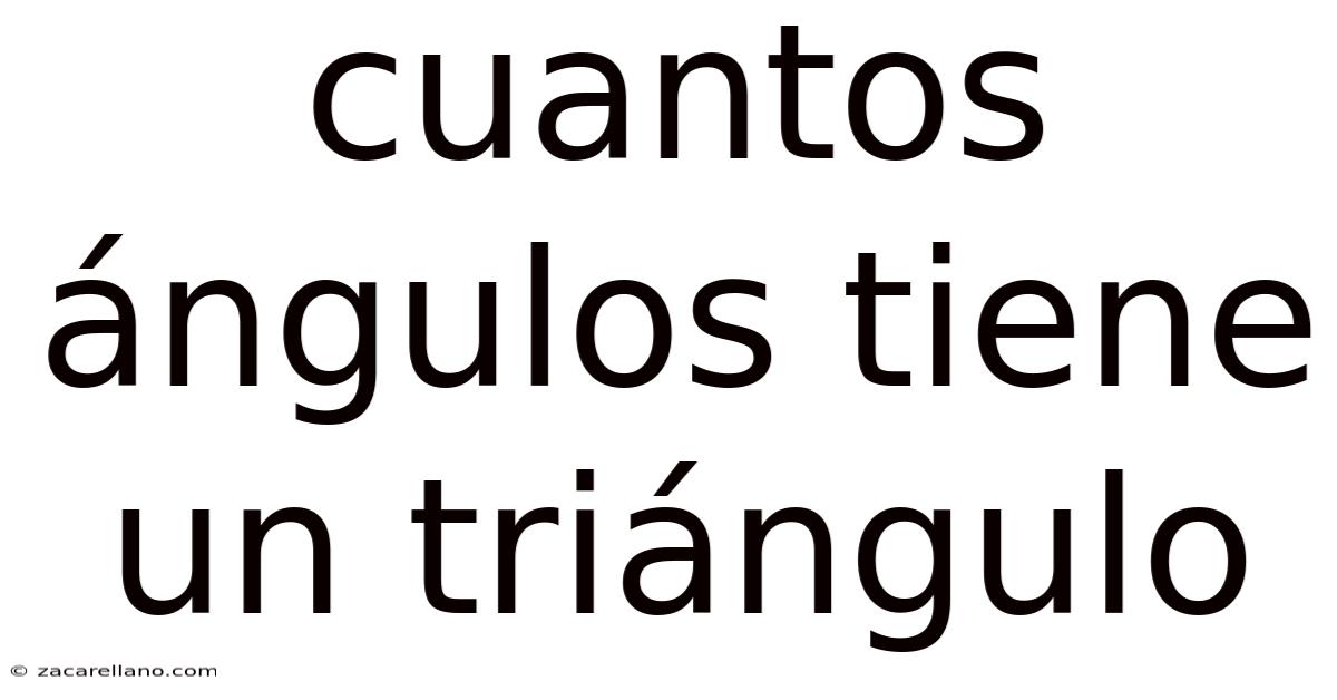 Cuantos Ángulos Tiene Un Triángulo