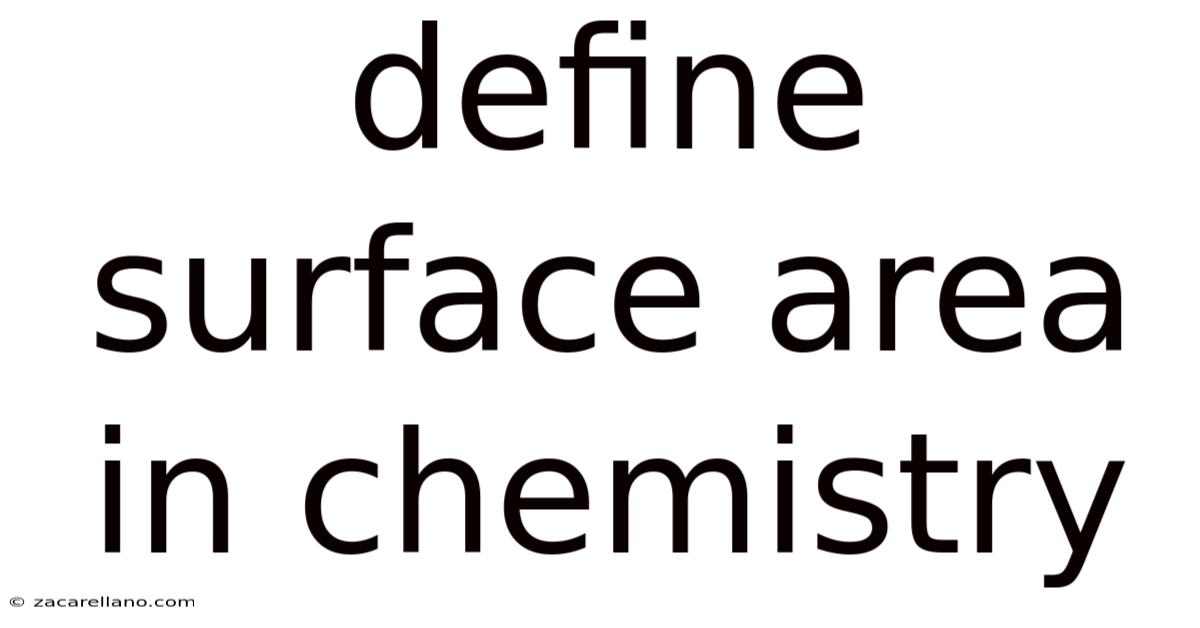 Define Surface Area In Chemistry