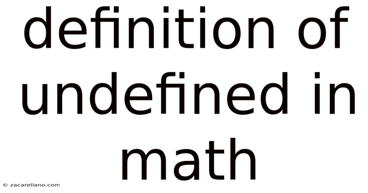 Definition Of Undefined In Math