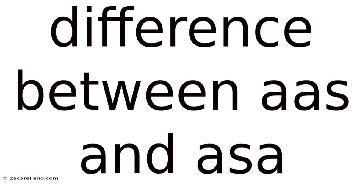 Difference Between Aas And Asa