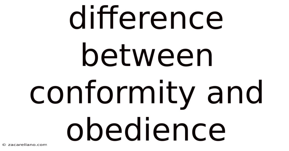 Difference Between Conformity And Obedience
