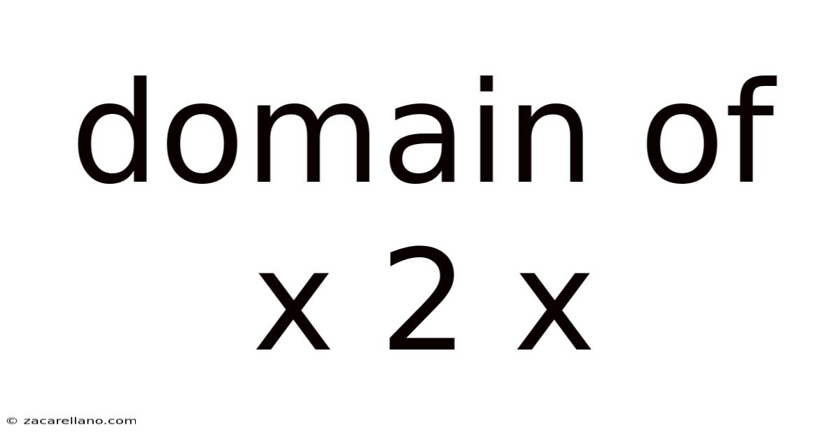 Domain Of X 2 X