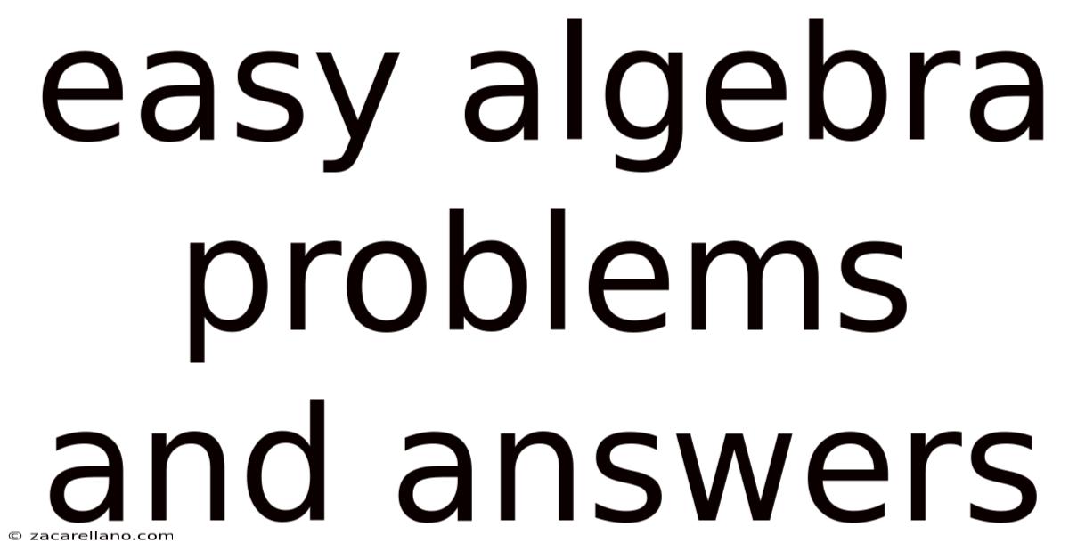 Easy Algebra Problems And Answers