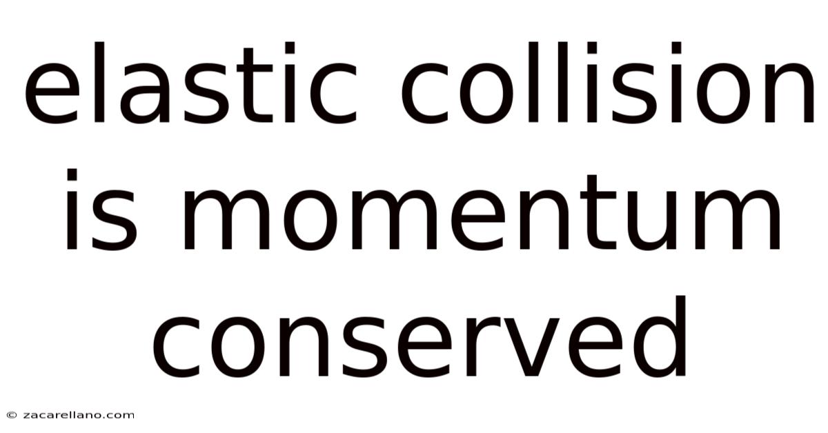 Elastic Collision Is Momentum Conserved