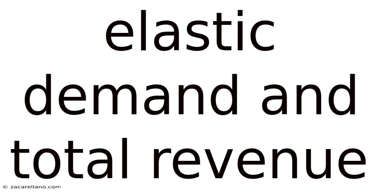 Elastic Demand And Total Revenue