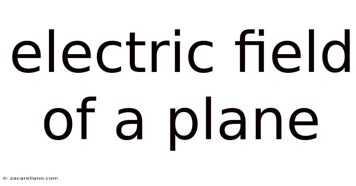 Electric Field Of A Plane