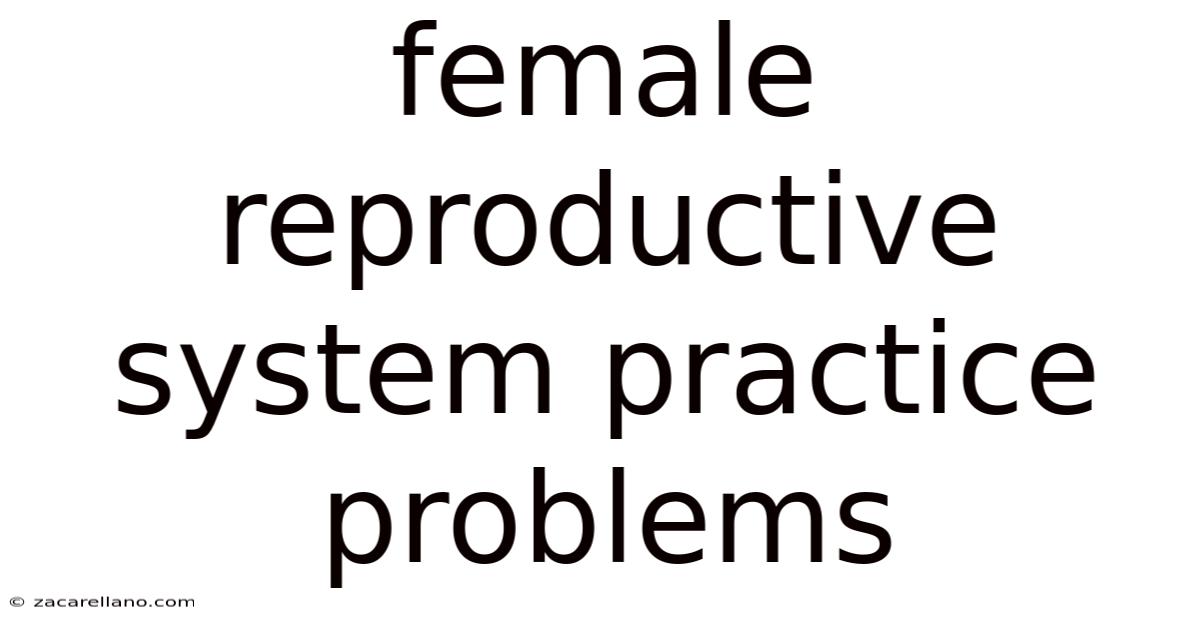 Female Reproductive System Practice Problems
