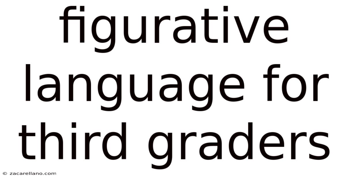 Figurative Language For Third Graders
