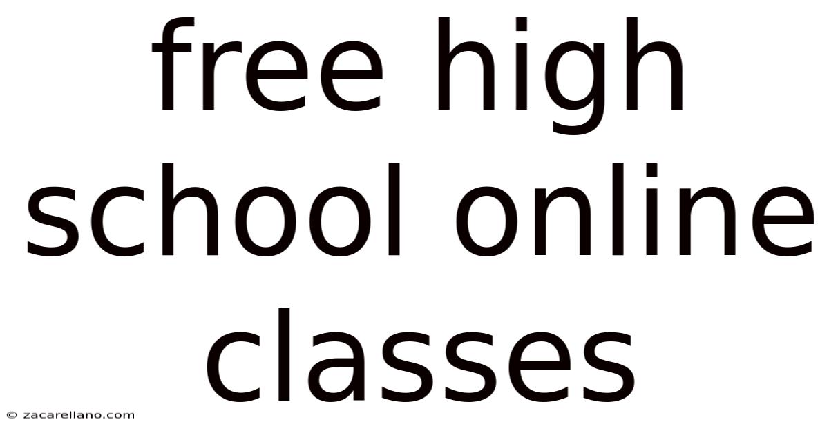 Free High School Online Classes