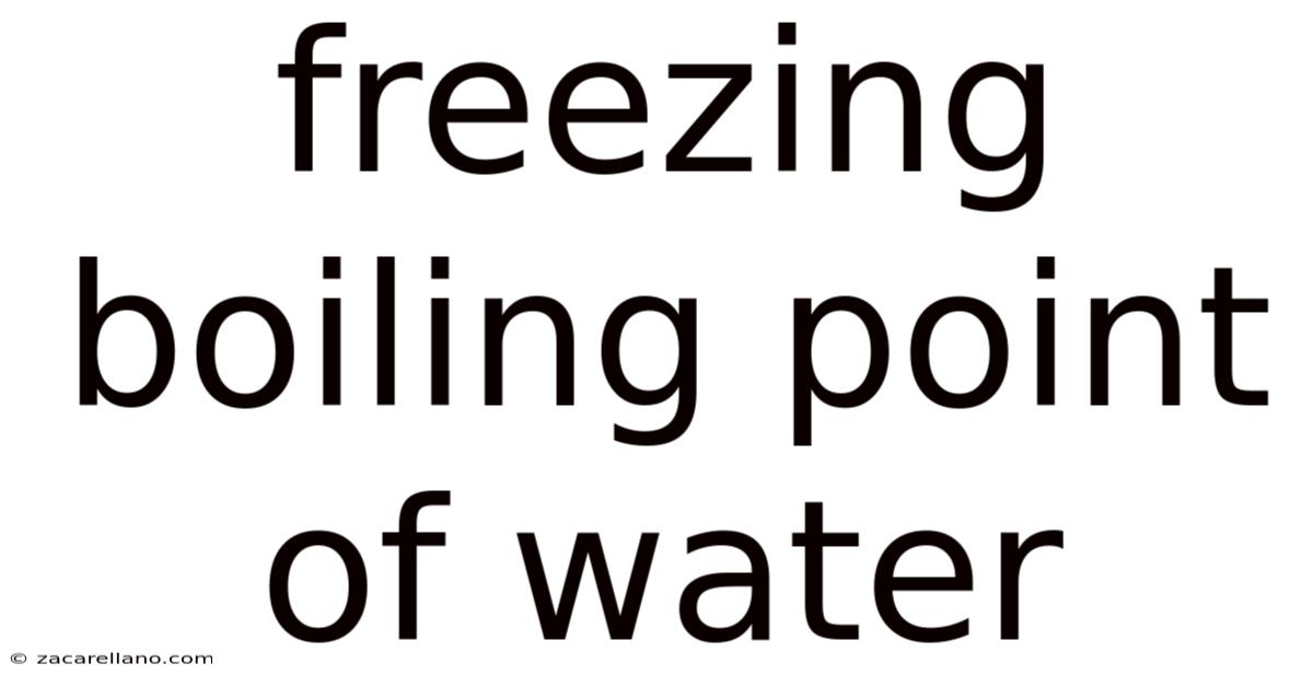 Freezing Boiling Point Of Water
