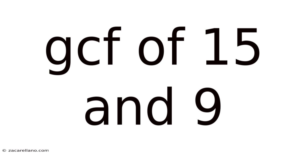 Gcf Of 15 And 9