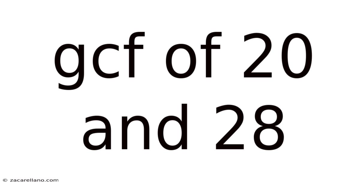 Gcf Of 20 And 28