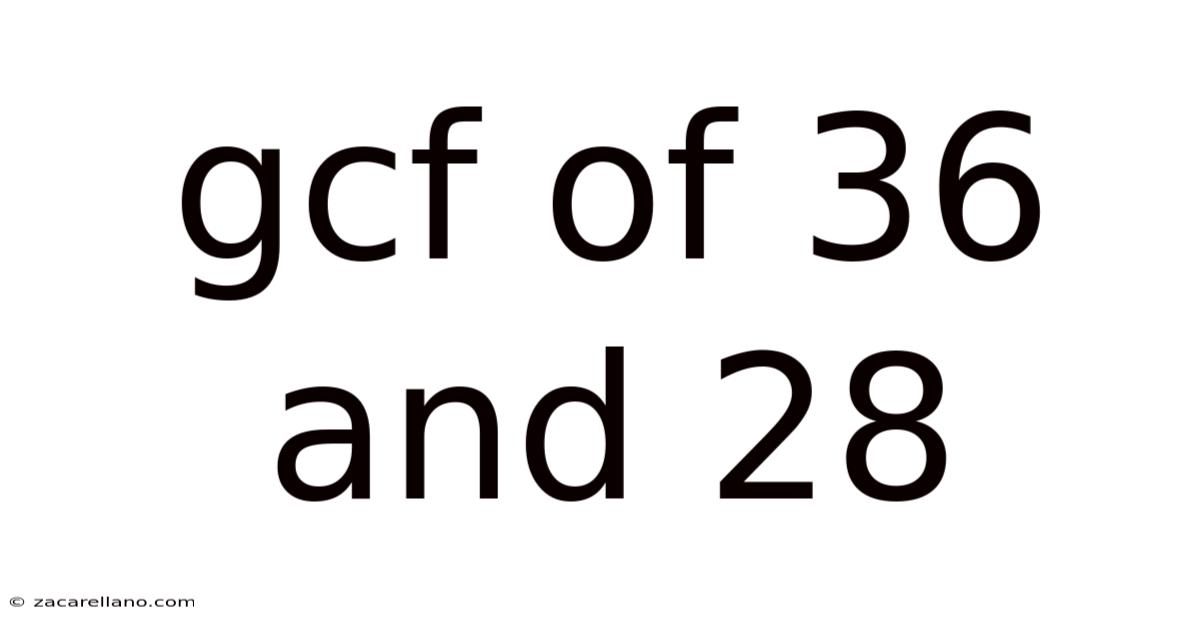 Gcf Of 36 And 28