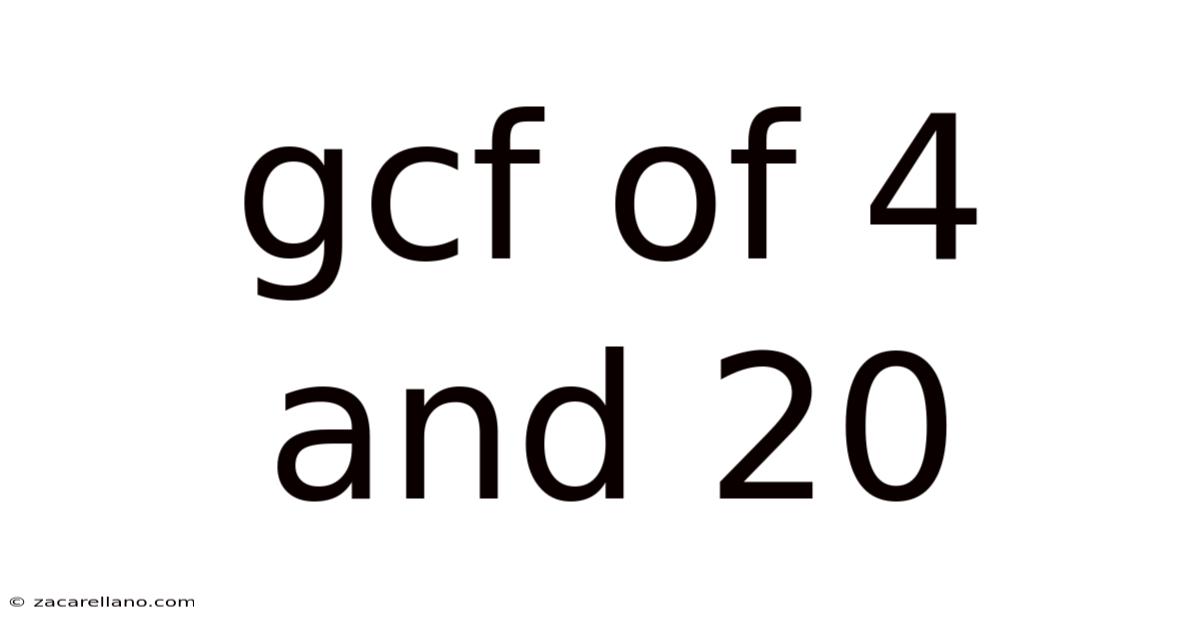 Gcf Of 4 And 20