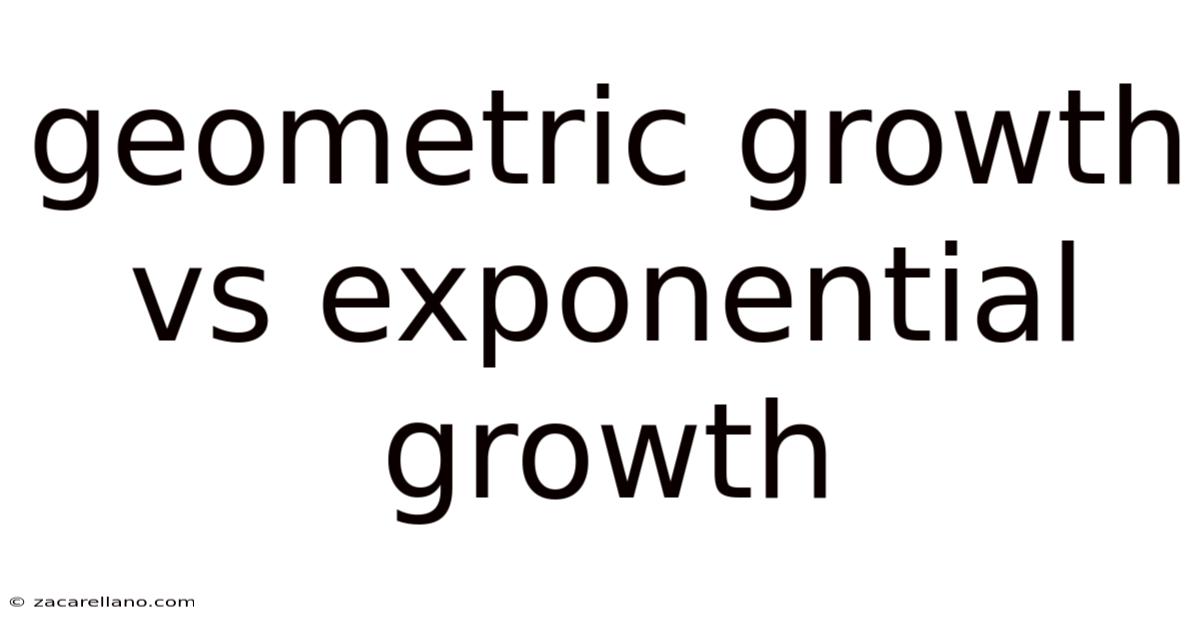 Geometric Growth Vs Exponential Growth