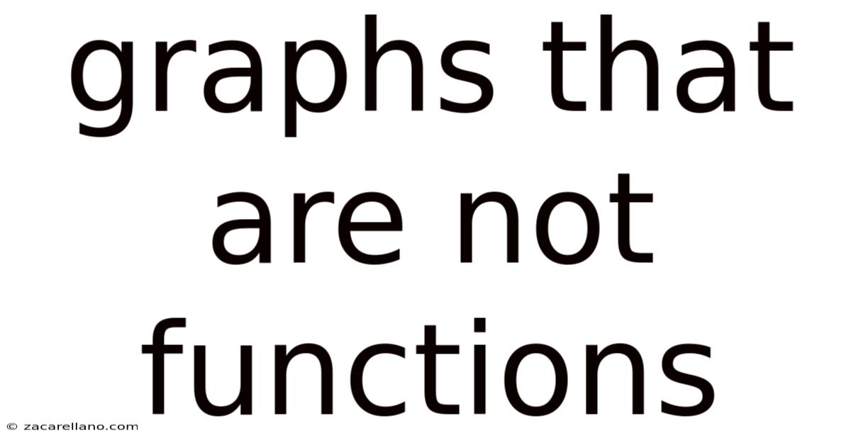 Graphs That Are Not Functions