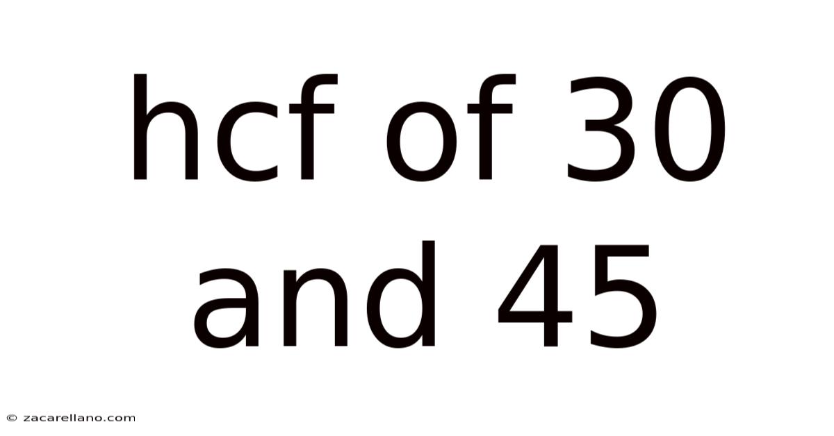 Hcf Of 30 And 45