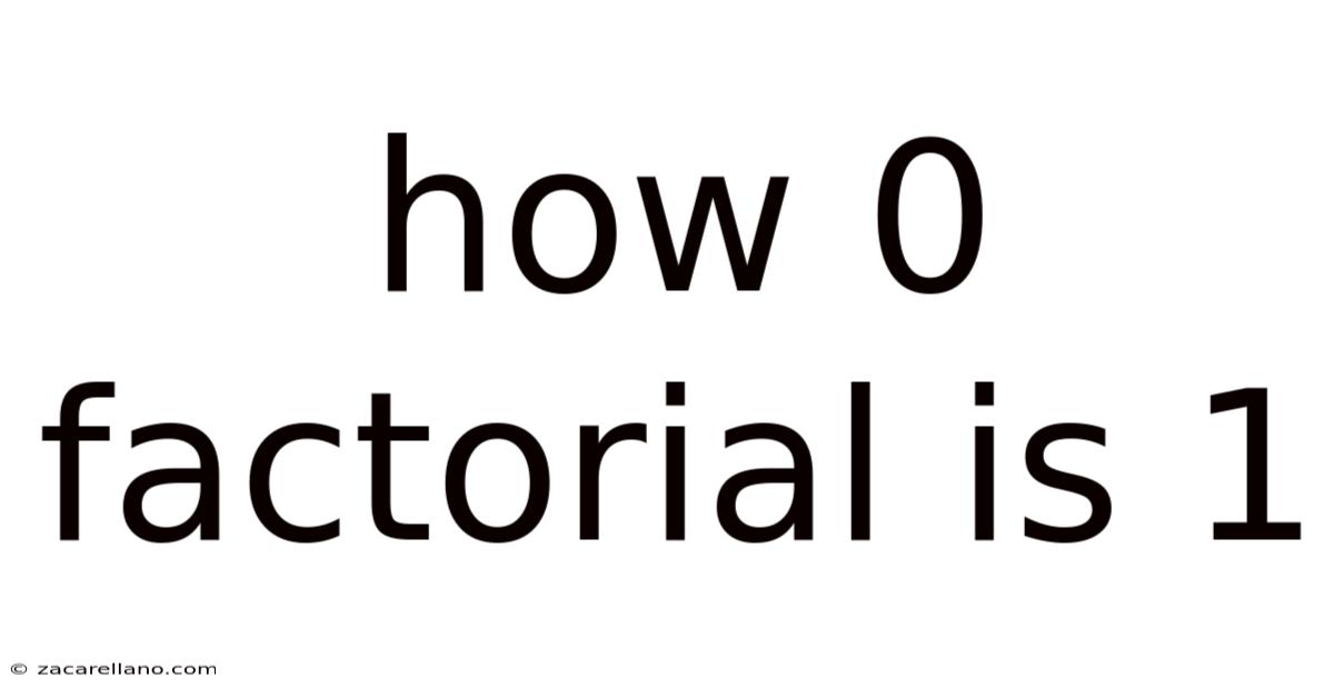 How 0 Factorial Is 1