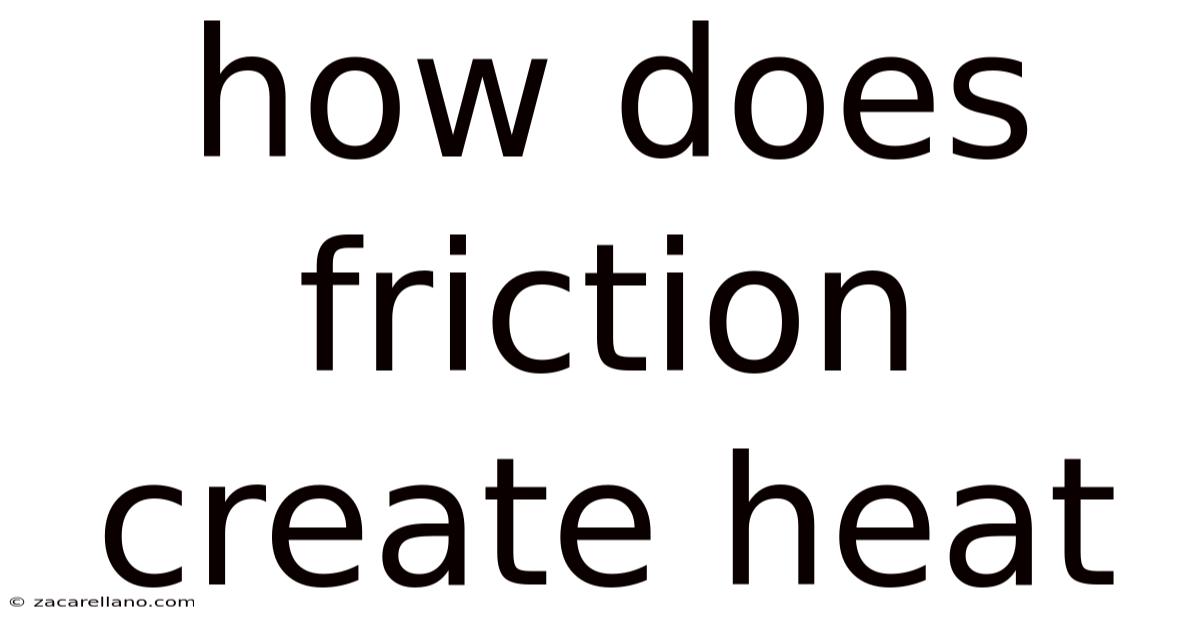 How Does Friction Create Heat
